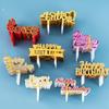 100-Piece Plastic Happy Birthday Cake Topper Set: Simple Baking Decoration Inserts