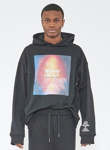Plastic Heavy Cotton Oversized Hoodie Mood Grunge / Black Black/Onesize(105)