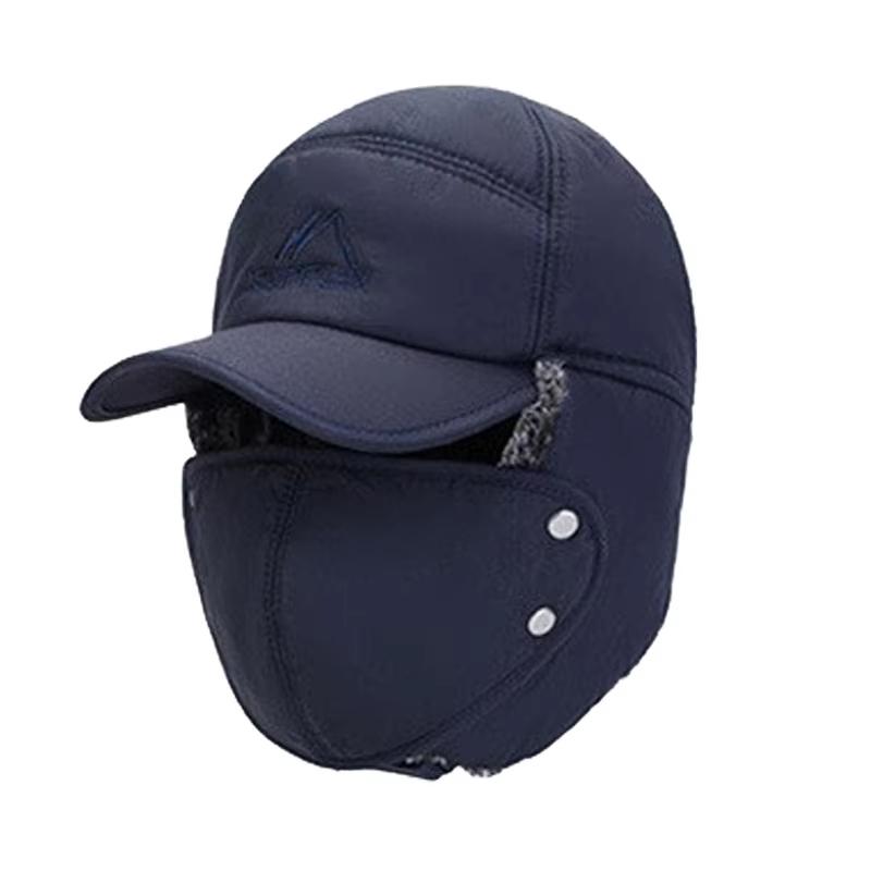

2025 Winter Warm Thickened Artificial Fur Baseball Hat Men s and Women s Cycling Skiing Extreme Cold Hat Fishing Hat Outdoor синій