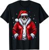 African American Santa Christmas Pajama Cool Black X-Mas Unisex T-Shirt