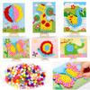 2~4PCS Fur Ball Painting Household Handmade Cute Cartoon Drawing DIY Handicrafts Desktop Wall Decoration Various Patterns TMZ