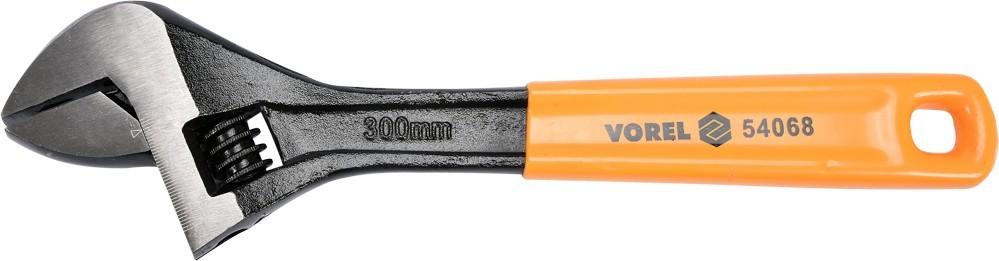 Adjustable wrench 300mm, rubberized handle 54068 VOREL