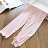 Girls' Mosquito Proof Pants with Fungus Edge Elastic Ice Silk Breathable Slim Fit Leggings for Children and Babies, Thin Pants for Summer