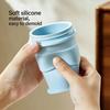 2 In 1 Foldable Silicone Ice Ball Maker Drinking Cup Build-in Straw Ice Ball Mold Travel Mug Portable for Juice &Cocktails Summer Kitchen Tools