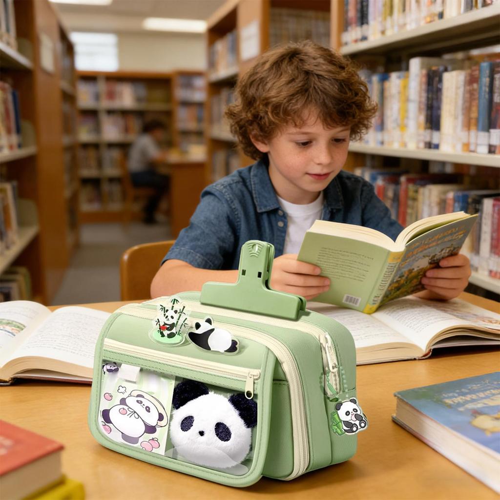 Aesthetic Pencil Case Panda Pencil Case Large Capacity Animal Pencil Case Cute Pencil Pouch Panda Stationery Case With Zipper