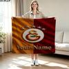 1PC Galatasaray S Custom Name Patterned Flannel Blanket Suitable For All Seasons for Home Decor Warmth and Comfort Gifts Holiday Present
