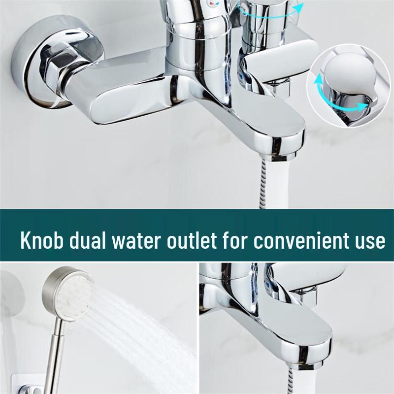 MIAOQIAO Upgraded Copper Side-Open Shower Faucet Mixer Set