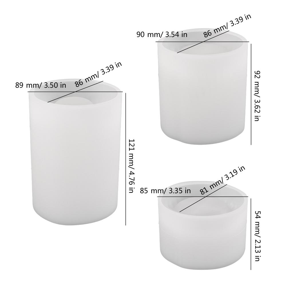 Striped Cylinder Candlestick Molds Cylinder Candle Holder Molds for Making Candlestick Tealight Holder Room Decorations