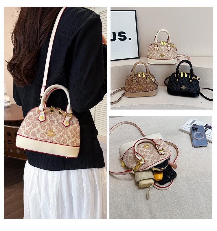 Borsa a mano piccola di lusso alla moda stile retrò con conchiglia: Borsa a Tracolla e a Spalla Versatile e di Alta Qualità
