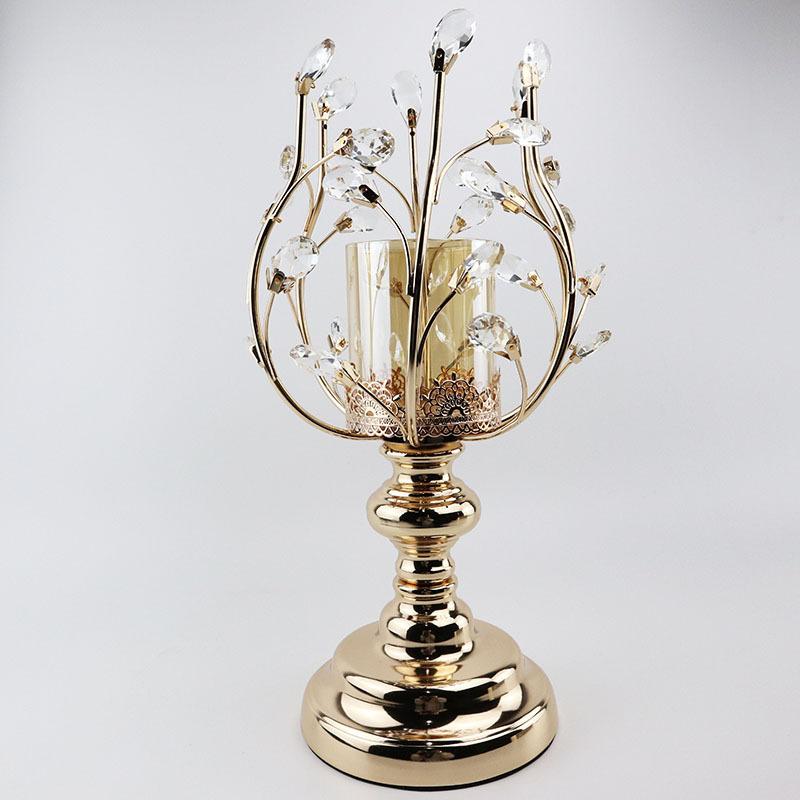 Sfeșnic European Cristal Metal Sfeșnic Ornamente Lux Ușor Casă Americană Masă de Dining Recuzită Cină la Lumina Lumânărilor Romantic