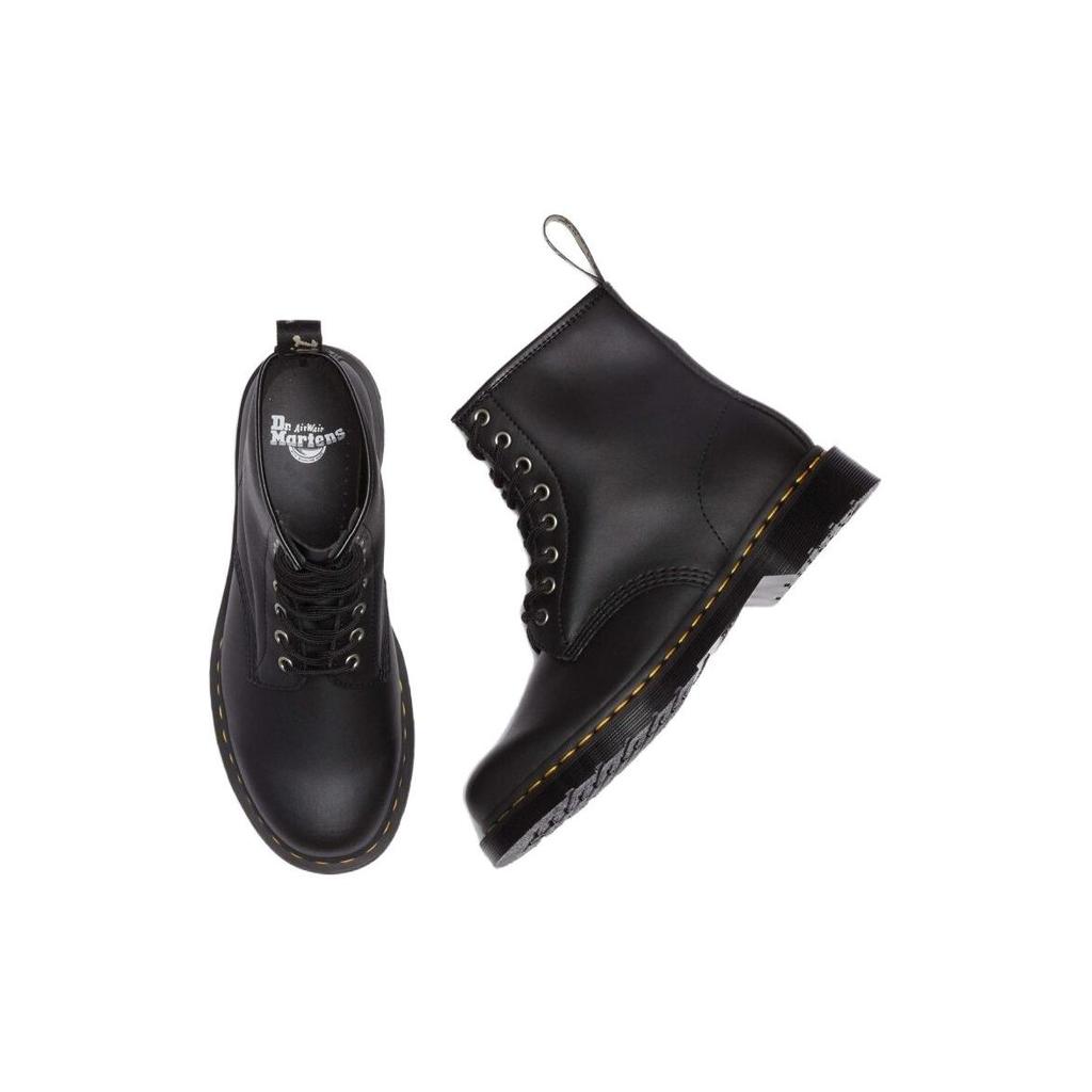 Dr. Martens Leather Fashion Lace-Up Comfortable Short Boots Unisex Boots Black 31808001