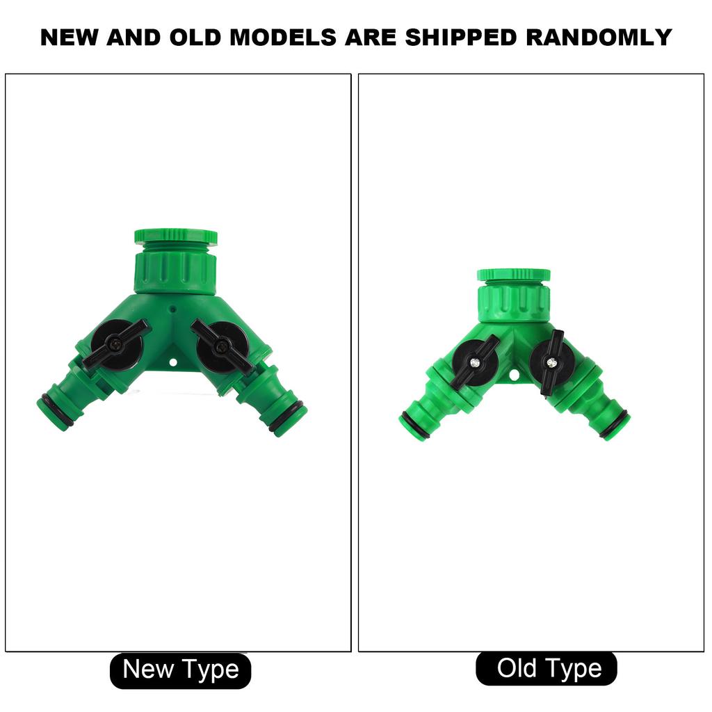 Water Splitter 3 Way 1 Inlet 2 Outlet Faucet Splitter Adapter for Washing Machine Gardening DN15 DN20 Plastic