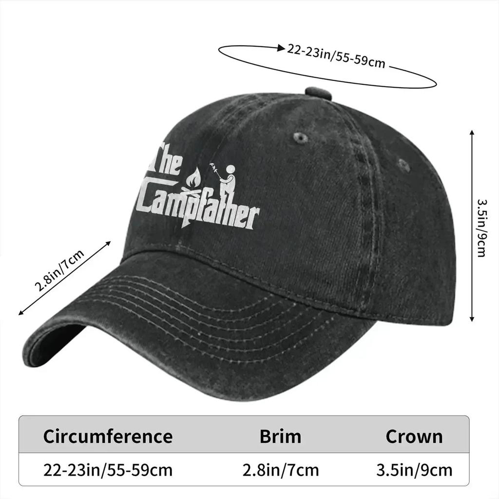 Pure Color Dad Hats The Campfather Womens Hat Sun Visor Baseball Caps Camper Camping Peaked Cap