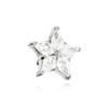Titanium Star Nut With White Zircon - Silver - Tna-120 1.2 Mm