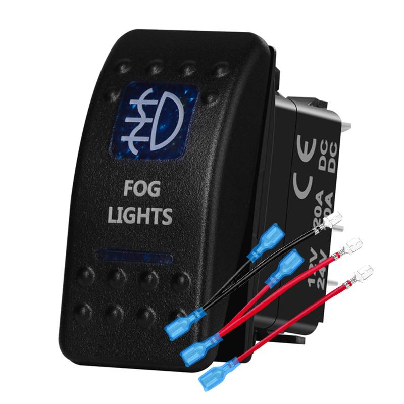 12v/24v Blue Led Light 5 Pin On Off SPST Rocker Switch 7 Pin On Off On ARB Carling Style Car Boat Waterproof Pump Push Switch