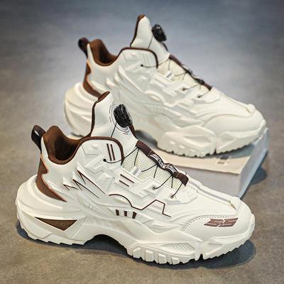 Herrskor 2024 höst och vinter fritidssport roterande spänne studenttrend mångsidig explosion plattform herr mecha pappa skor