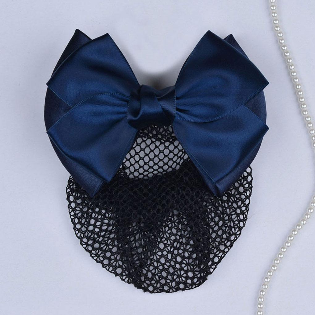 Invisible Effect Bowknot Hairnets For Bun For Professional Hair Bun Cover Bowknot Hair Clip