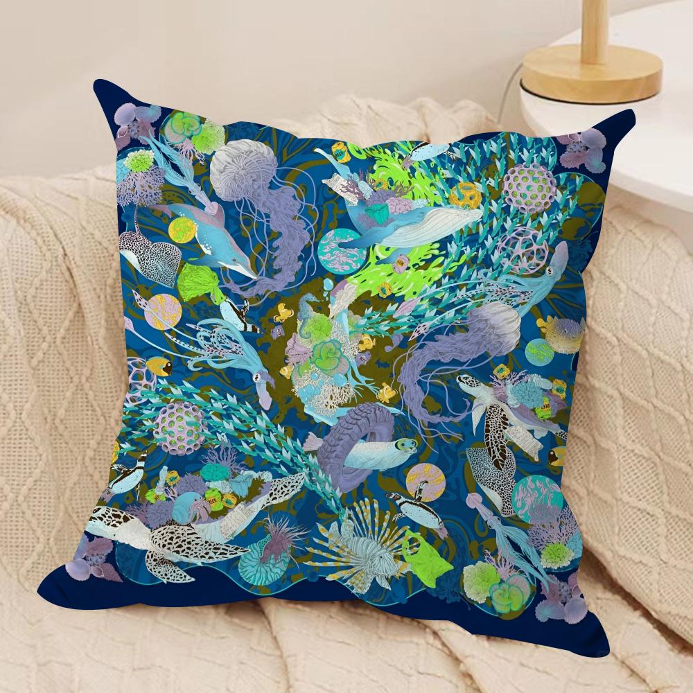 Cambodian Buddha Print Cushion Cover Soft Plush Fabric DoubleSided Printed Sofa Cushion Cover for All Seasons Home Decor Gift