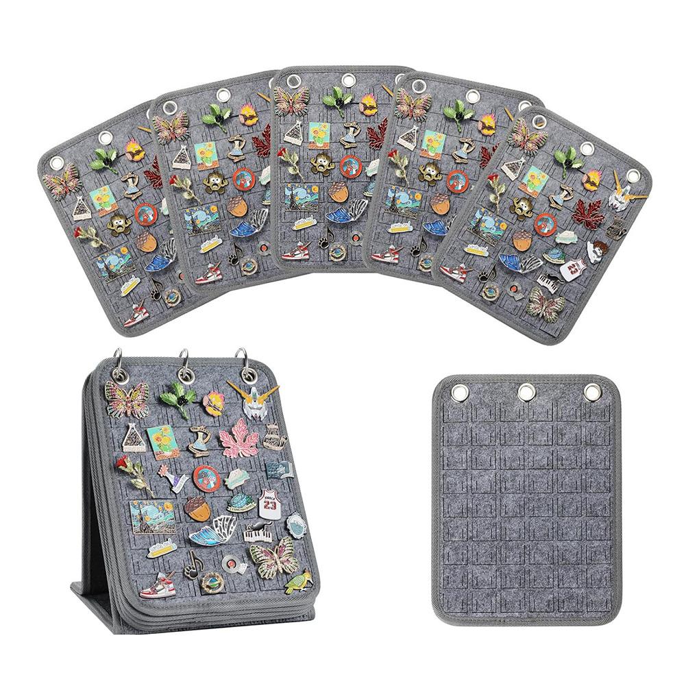 Collection Showcase Badge Organizer Compact Pin Storage Solution Compact Storage Solution Five-Page Layout For Collectors