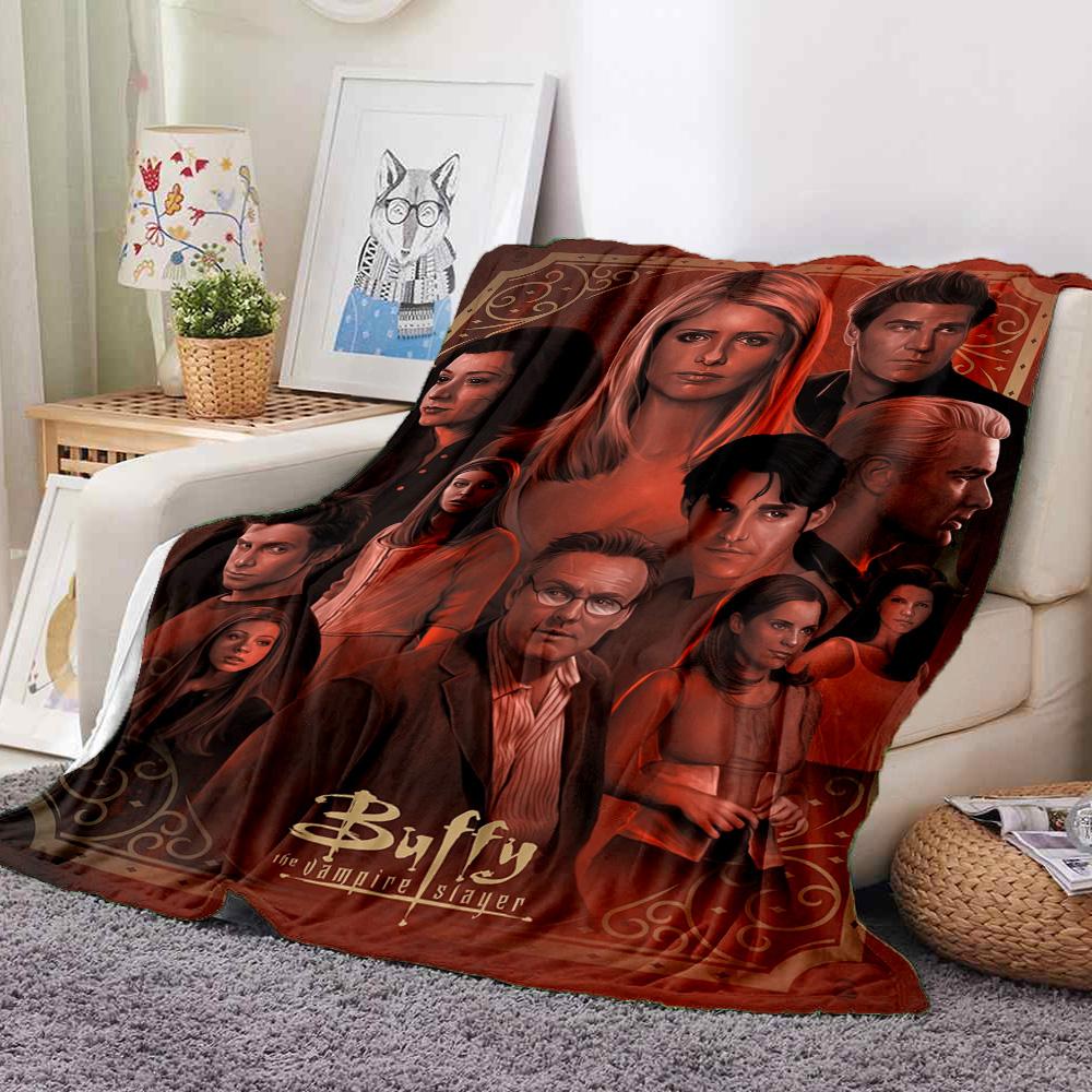 Buffy Season Flannel Blanket Throw Blanket Soft Warm Sofa Bed Camping Car home Decor Unique Christmas Gift C930851