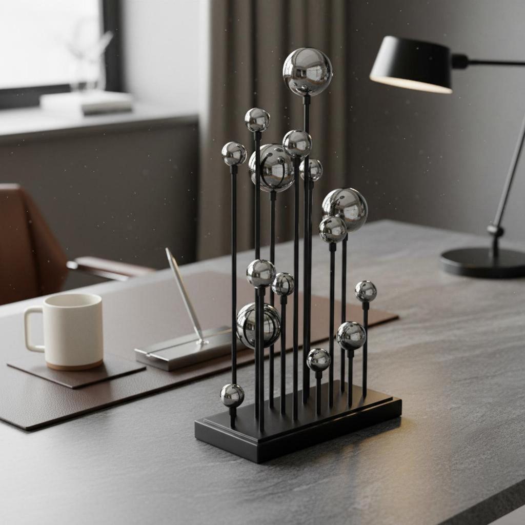 Kugel Skulptur Schreibtisch Display Goldene Kugel Dekor Geschenkidee Moderne Kugel Statue für