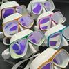 New Mirrored Lens Aluminium Freediving Mask Alloy Scuba Goggles with Tincted Tempered Glass Pack In Black Zipper Box