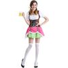 German Oktoberfest Costume Dress Women Cosplay Festival Party Bar Waitress Outfit With Headband Necklace