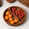 Nuts Storage Platter Tray Wooden Serving Tray Dessert Fruit Veggie Food Serve Plate for Party Family Dinner Holiday Home Warming