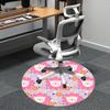 1PC Floral Lions Office Round Area Rug,  Mat Suitable ForOffice, Under Office Chairs Bedroom Living Room Home Decor, Room Deco