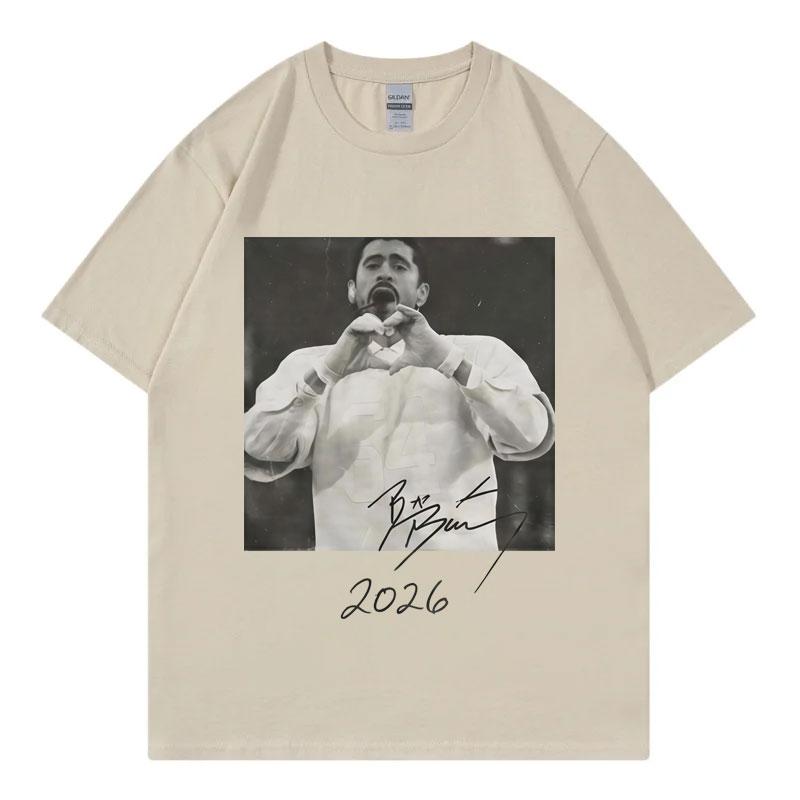 Hot Sale Bad Bunny Graphic T Shirts Fashion Hip Hop Vintage Short Sleeve Tshirt Unisexs Womens Casual Cotton Oversized Tshirts