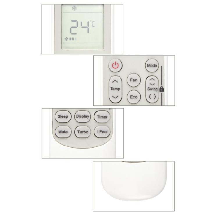 Air Conditioner Remote Control Replacement With Seamlessly Compatibility for Traiden Air TCS121M CMTCS121A EMTHS121A