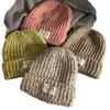Korean Style Bow Patch Warm Knitted Woolen Hat for Women In Autumn and Winter Cold Hat Showing Face Small Big Head Circumference Hat