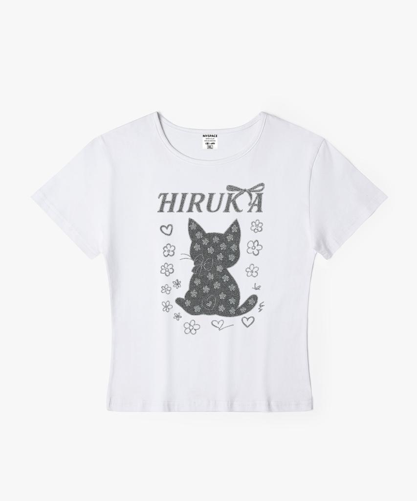 Hilukaakaibeu Lace Cat Women'S Slim Fit Short Sleeve T-Shirt