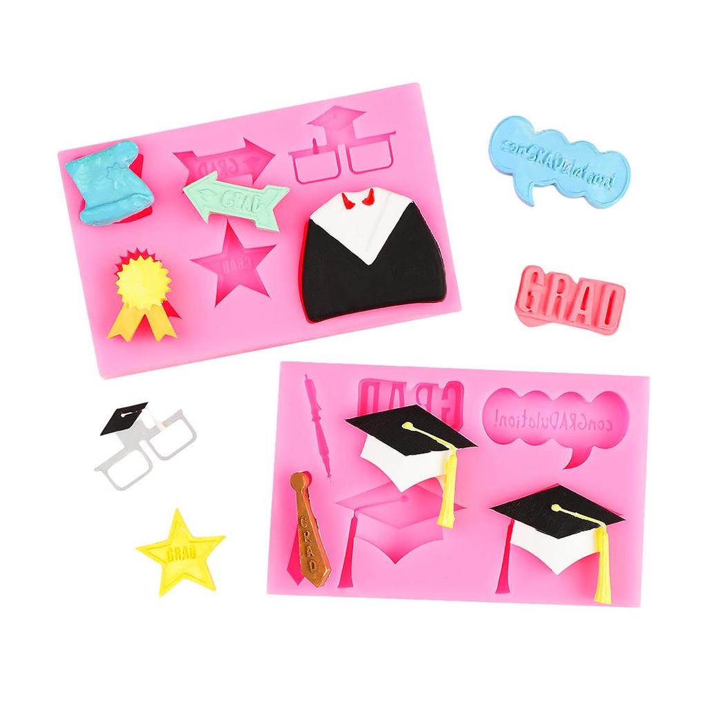 Graduation Cap Silicone Mold for DIY Cake, Chocolate, Fondant & Resin Crafts