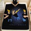 Coperta in Flanella con Stampa di Johnny Bravo, Alta qualità, Confortevole per Tutte le Stagioni, Arredamento per la Casa, Calore e Comfort