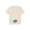Li Ning X Persue Artist Collaboration Cartoon Pattern Loose Short Sleeve T-Shirt Men Tops Off-White AHSS063-2