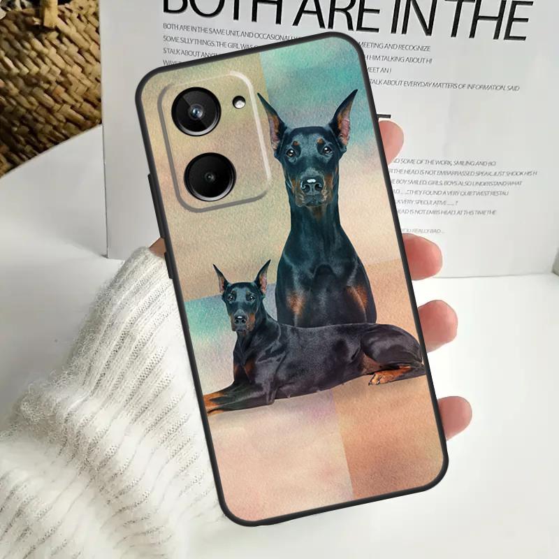 Doberman Dog For Realme GT Neo 5 GT5 9 10 11 12 Pro Plus C30 C31 C33 C35 C25s C21Y C51 C55 C67 C53 Case