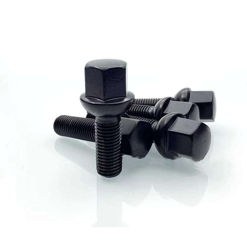 20PCS Suitable for Mercedes-Benz Jetta Volkswagen BMW modified extended ball type tire screw M12x1.5 black wheel hub screw