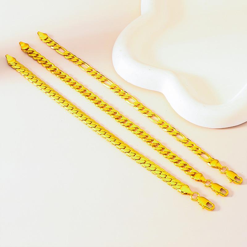 Vietnam Sand Gold Women's Smooth Korean-Style Buckle Bracelet Cross-Border Ornaments Jewelry