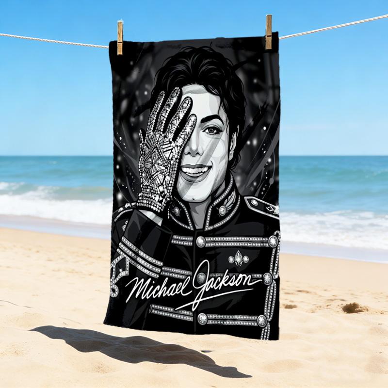 Michael Jackson Stilvolles Digitaldruck Strandtuch Schnelltrocknende Saugfähige Decke Für Strand Pool Fitnessstudio Reisen