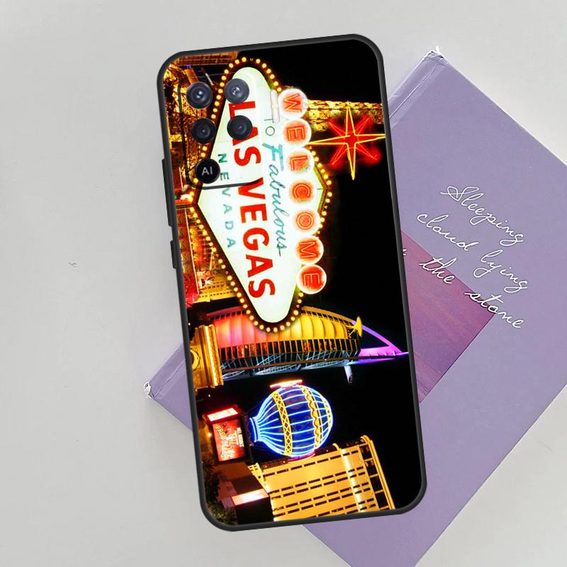 LAS VEGAS POKER CARDS Cover For Oppo A78 A98 A74 A54 A94 A15 A16 A17 A52 A72 A76 A96 A53 A57S A58 A5 A9 Phone Case