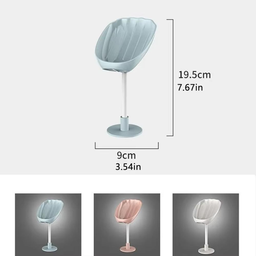 Upgraded Self-Draining Soap Holder Non-Rust Bathroom Organizer Wall Mounted Non-Perforated Soap Dish Shower Storage Rack