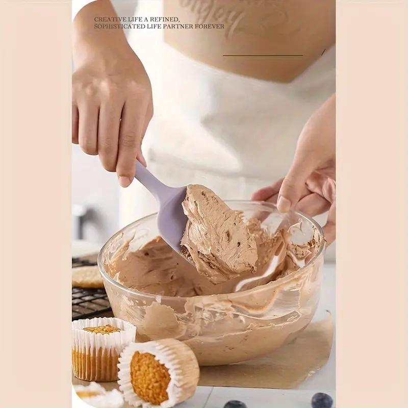 4pcs Cream Spatula and Mixing Spoon Set Kitchen Cooking Mixing Baking Spatula, Suitable for Non-stick Cookware