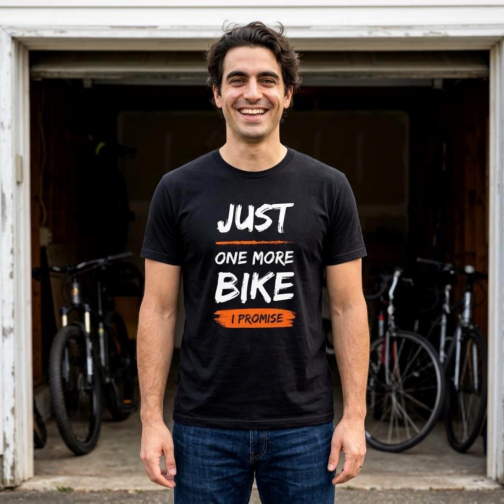 Just One More Bike I Promise Funny Biker Shirt Motorcycle Collector Men Tees Motorcyclist Unisex T Shirts S