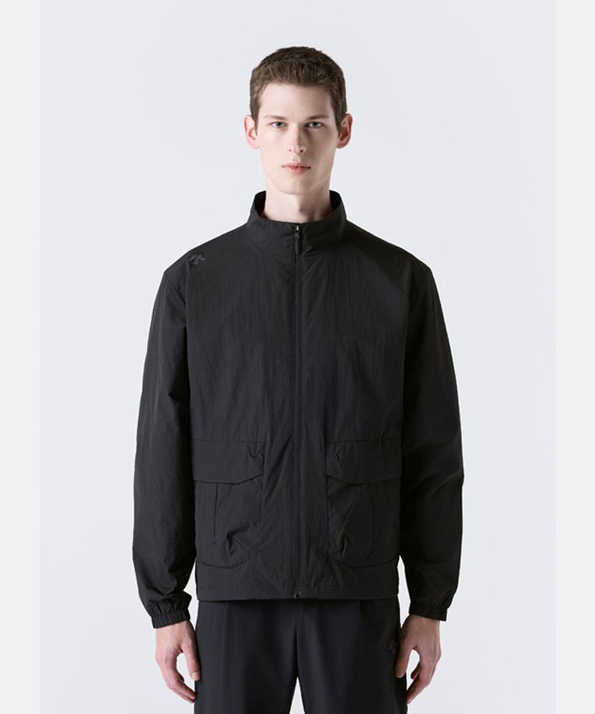 Descente Men'S Rainblock Lined Stand-Neck Jacket Black Sr321Djk83