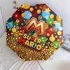 1 PC Automatic Folding Umbrella - Super Mario Pattern Portable Foldable Design With 8 Ribs Christmas Birthday Gifts