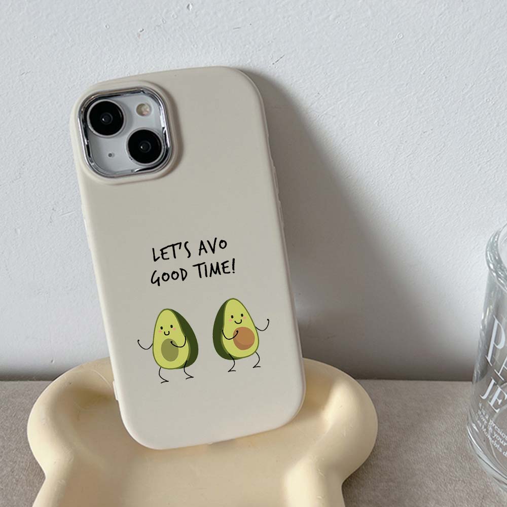 Pro iPhone 13 14 15 Pro Max Samsung Galaxy A14 A15 A24 Xiaomi 13T Redmi 12C měkké baculaté pouzdro na telefon NY7 Delicious Avocado TPU silikonový kryt