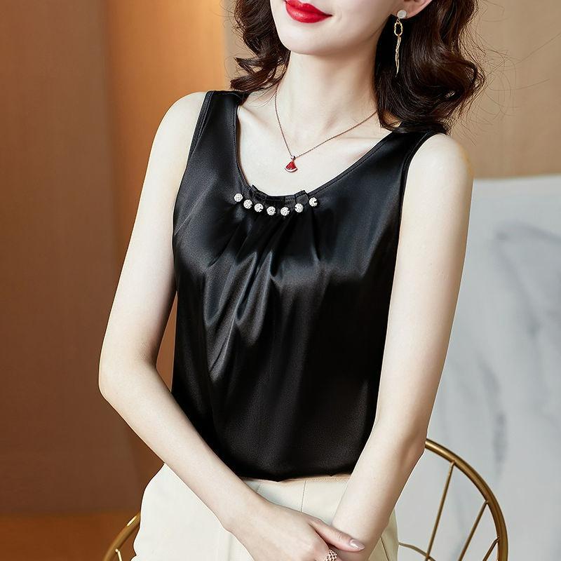 Vest Sling Women's Bottoming Shirt with Suit, Summer Fashion, All-match, French Blouse Ins