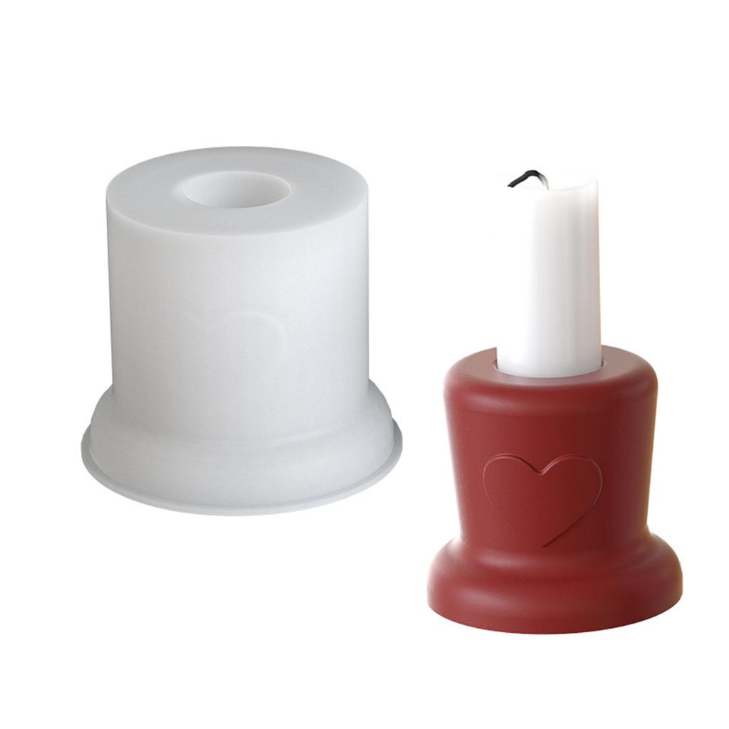 Unique Candle Holder Molds Crafting Molds Round Shape Candle Base Moulds Silicone Texture for Crafting Candlesticks