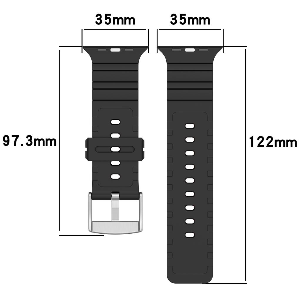 Silicone Band for Apple Watch Series 10 9 8 7 SE 6 5 4 3 2 1 42mm 41mm 40mm 38mm Dual Color Watch Strap